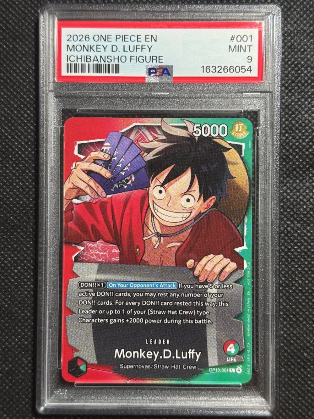 2026 ONE PIECE PROMOS 001 ICHIBAN KUJI MONKEY D LUFFY ENGLISH PSA 9 MINT
